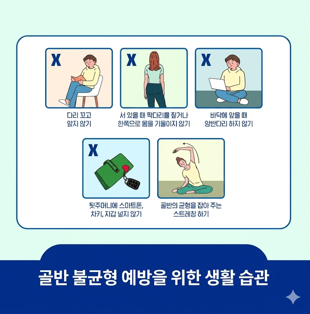 허리 통증을 유발하는 최악의 자세 5가지와 골반 불균형 예방 방법